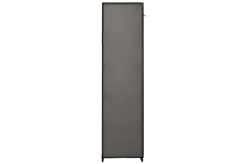 Garderob med fack och stänger grå 150x45x176 cm tyg - Grå - Förvaring - Klädförvaring - Garderob & garderobssystem - Resegarderob