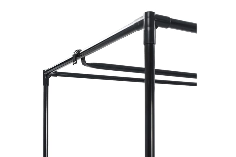 Garderober 2 st svart 75x50x160 cm - Svart - Förvaring - Klädförvaring - Garderob & garderobssystem - Resegarderob