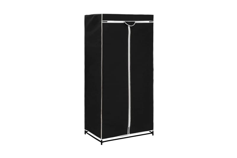 Garderober 2 st svart 75x50x160 cm - Svart - Förvaring - Klädförvaring - Garderob & garderobssystem - Resegarderob