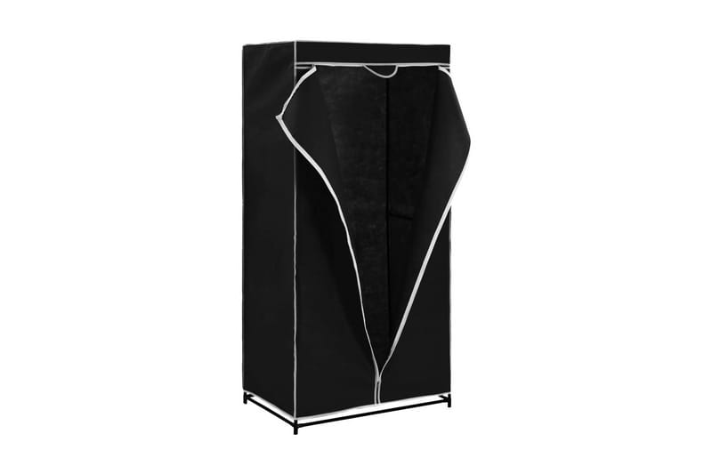 Garderober 2 st svart 75x50x160 cm - Svart - Förvaring - Klädförvaring - Garderob & garderobssystem - Resegarderob