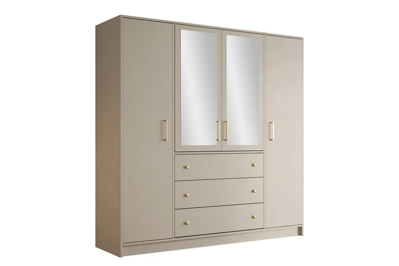 Retro Garderob m. Spegel 196x200 cm, undefined