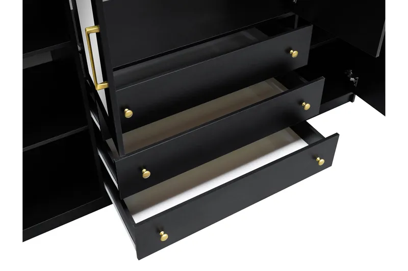 Retro Garderob m. Spegel 196x200 cm - Förvaring - Klädförvaring - Garderob & garderobssystem