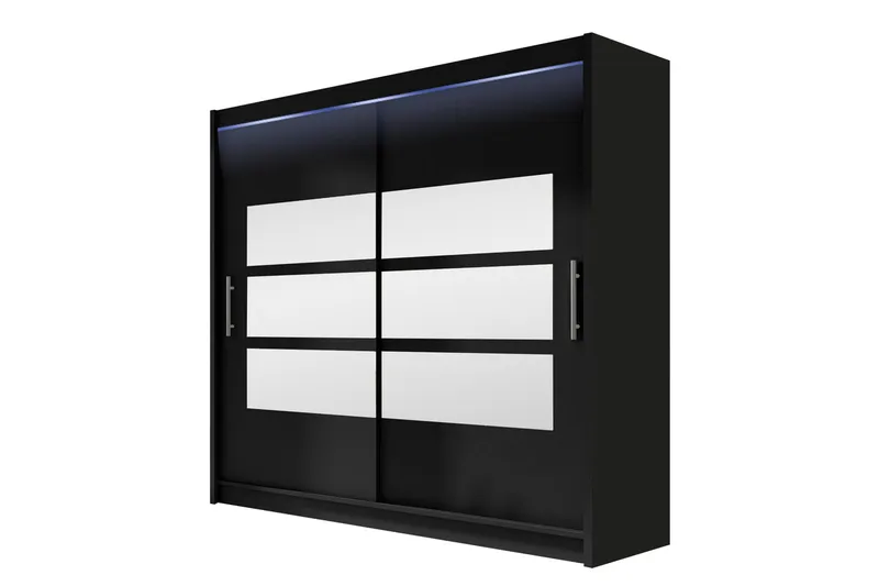 Rilievo Garderob m. Spegel 180x215 cm - Beige - Förvaring - Klädförvaring - Garderob & garderobssystem