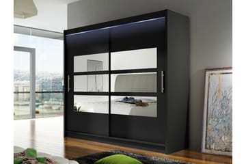 Rilievo Garderob m. Spegel 180x215 cm - Beige - Förvaring - Klädförvaring - Garderob & garderobssystem