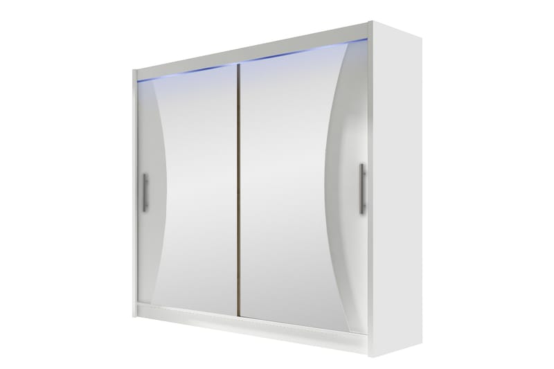 Rilievo Garderob m. Spegel 180x215 cm - Vit - Förvaring - Klädförvaring - Garderob & garderobssystem