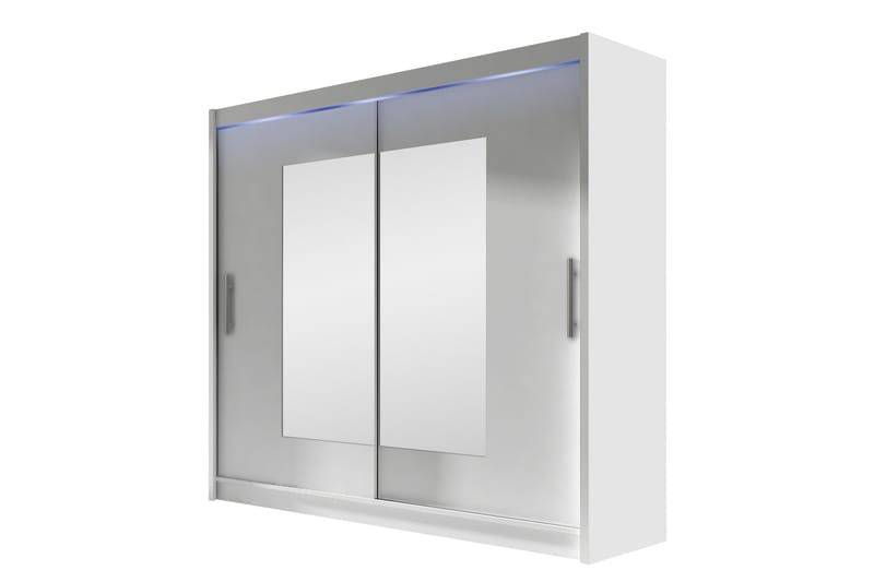 Rilievo Garderob m. Spegel 180x215 cm - Vit - Förvaring - Klädförvaring - Garderob & garderobssystem