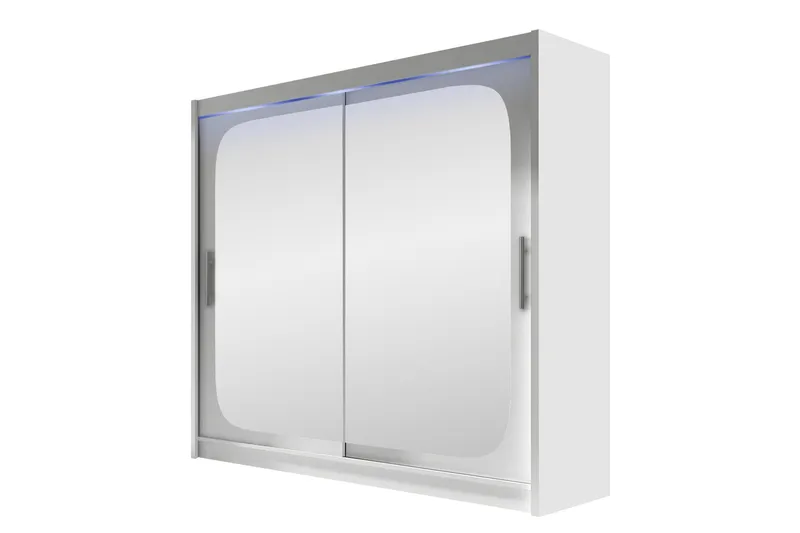 Rilievo Garderob m. Spegel 180x215 cm - Vit - Förvaring - Klädförvaring - Garderob & garderobssystem