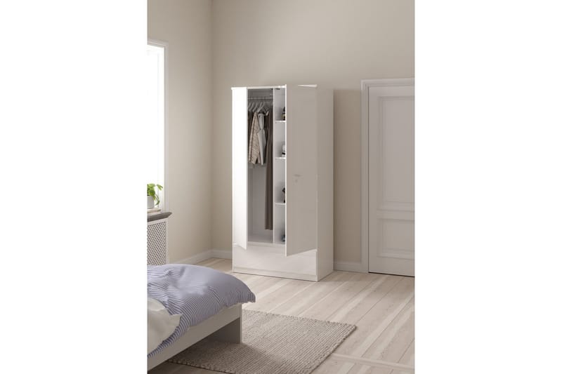 Salomns Garderob 99x201 cm - Vit - Förvaring - Klädförvaring - Garderob & garderobssystem