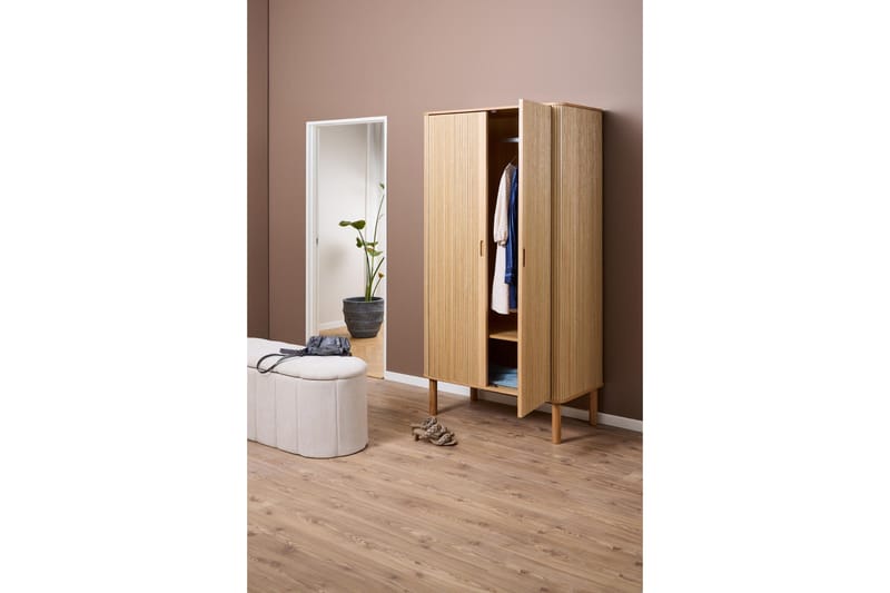 Samay Garderob 100x200 cm - Natur - Förvaring - Klädförvaring - Garderob & garderobssystem