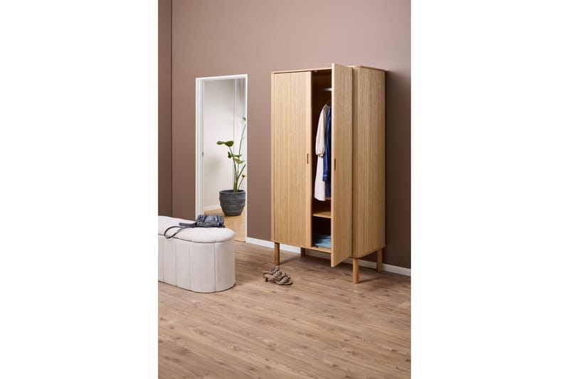 Samay Garderob 100x200 cm - Natur - Förvaring - Klädförvaring - Garderob & garderobssystem
