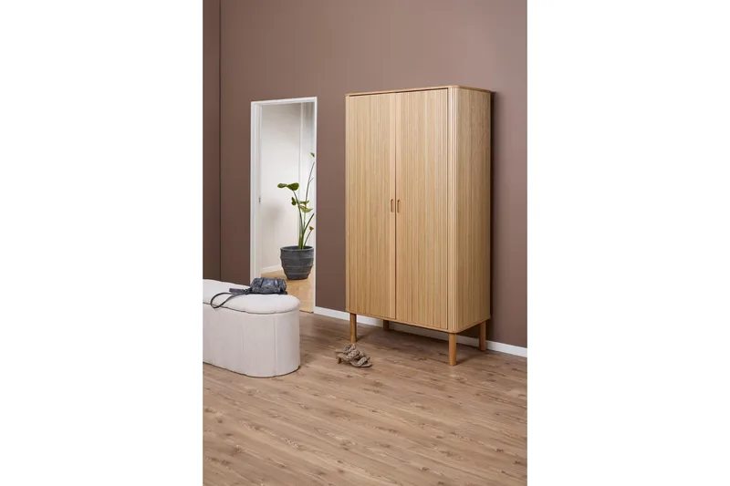 Samay Garderob 100x200 cm - Natur - Förvaring - Klädförvaring - Garderob & garderobssystem