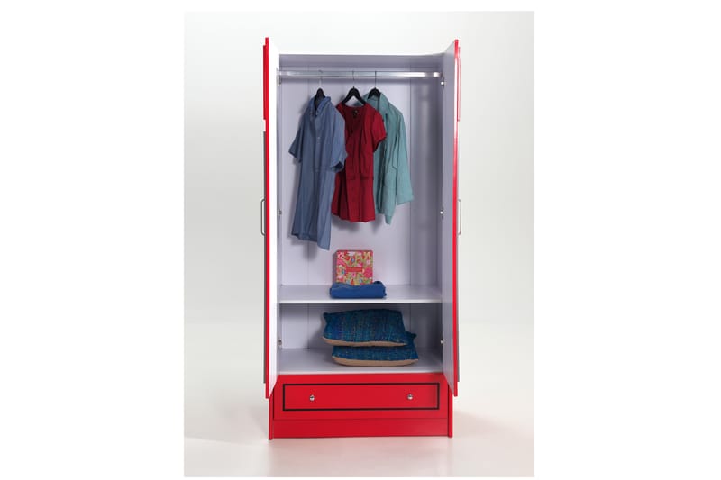 Santacruz Garderob Bensinmack - Röd - Garderob & garderobssystem - Barngarderob - Klädskåp & fristående garderob