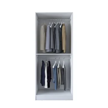 Sarnor Garderob 90x210x57,5 cm - Vit - Förvaring - Klädförvaring - Garderob & garderobssystem - Klädskåp & fristående garderob