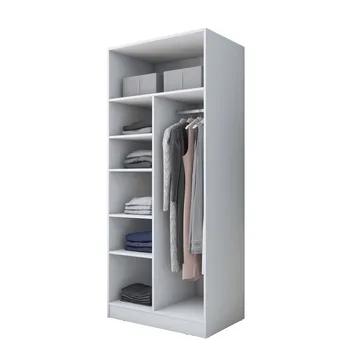 Sarnor Garderob 90x210x57,5 cm - Vit - Förvaring - Klädförvaring - Garderob & garderobssystem - Klädskåp & fristående garderob