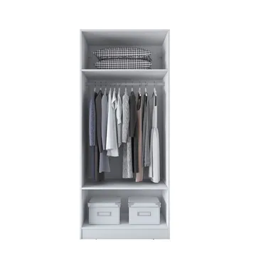 Sarnor Garderob 90x210x57,5 cm - Vit - Förvaring - Klädförvaring - Garderob & garderobssystem - Klädskåp & fristående garderob