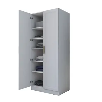 Sarnor Garderob 90x210x57,5 cm - Vit - Förvaring - Klädförvaring - Garderob & garderobssystem - Klädskåp & fristående garderob