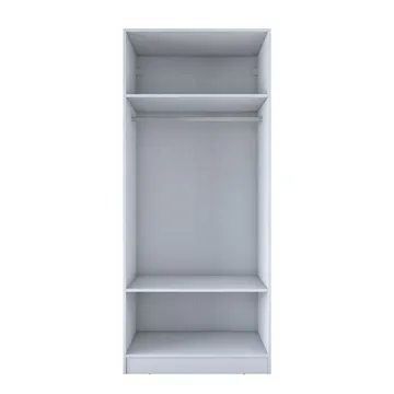Sarnor Garderob 90x210x57,5 cm - Vit - Förvaring - Klädförvaring - Garderob & garderobssystem - Klädskåp & fristående garderob