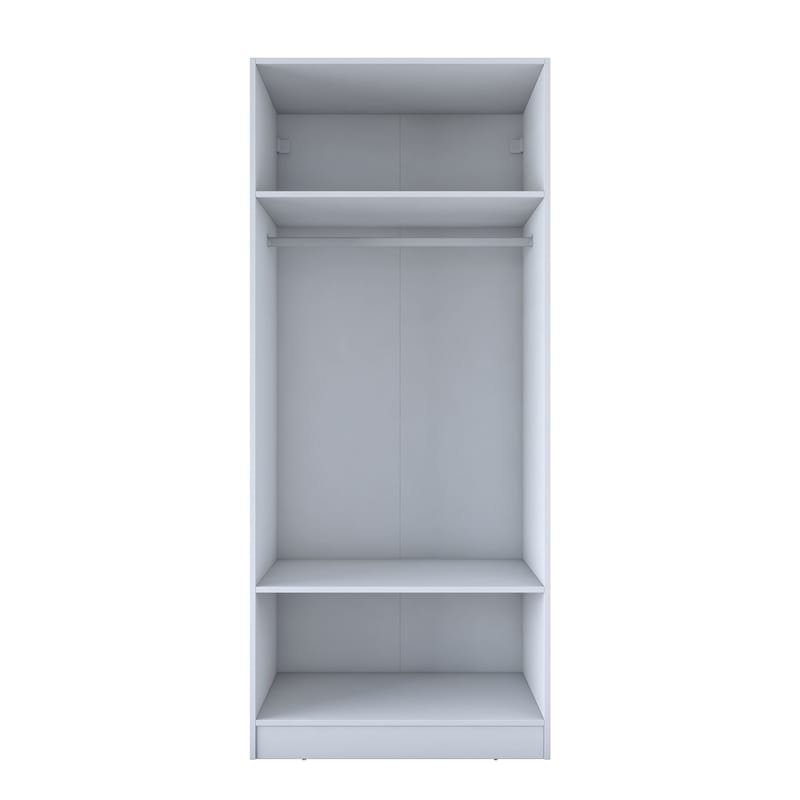 Sarnor Garderob 90x210x57,5 cm - Vit - Förvaring - Klädförvaring - Garderob & garderobssystem - Klädskåp & fristående garderob