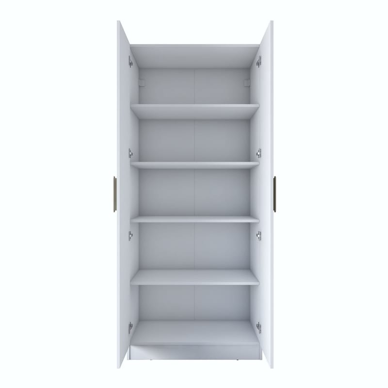 Sarnor Garderob 90x210x57,5 cm - Vit - Förvaring - Klädförvaring - Garderob & garderobssystem - Klädskåp & fristående garderob