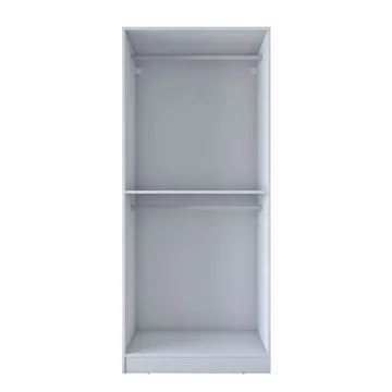 Sarnor Garderob 90x210x57,5 cm - Vit - Förvaring - Klädförvaring - Garderob & garderobssystem - Klädskåp & fristående garderob