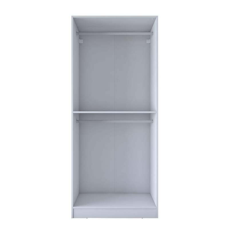 Sarnor Garderob 90x210x57,5 cm - Vit - Förvaring - Klädförvaring - Garderob & garderobssystem - Klädskåp & fristående garderob