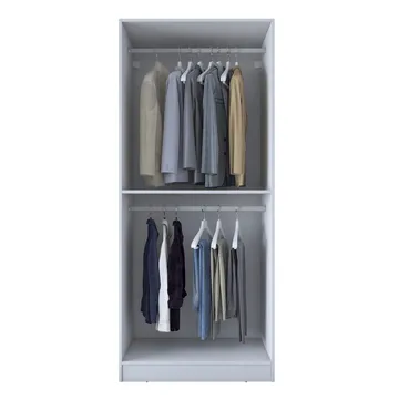Sarnor Garderob 90x210x57,5 cm - Vit - Förvaring - Klädförvaring - Garderob & garderobssystem - Klädskåp & fristående garderob
