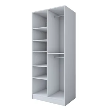 Sarnor Garderob 90x210x57,5 cm - Vit - Förvaring - Klädförvaring - Garderob & garderobssystem - Klädskåp & fristående garderob