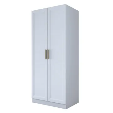 Sarnor Garderob 90x210x57,5 cm - Vit - Förvaring - Klädförvaring - Garderob & garderobssystem - Klädskåp & fristående garderob