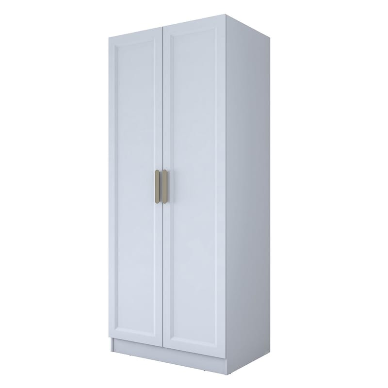 Sarnor Garderob 90x210x57,5 cm - Vit - Förvaring - Klädförvaring - Garderob & garderobssystem - Klädskåp & fristående garderob