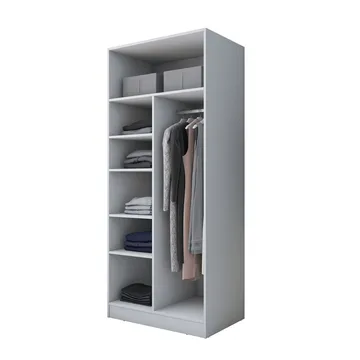 Sarnor Garderob 90x210x57,5 cm - Vit - Förvaring - Klädförvaring - Garderob & garderobssystem - Klädskåp & fristående garderob