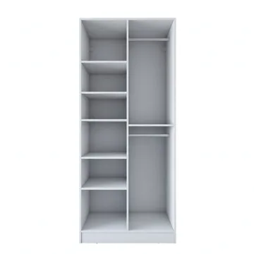 Sarnor Garderob 90x210x57,5 cm - Vit - Förvaring - Klädförvaring - Garderob & garderobssystem - Klädskåp & fristående garderob