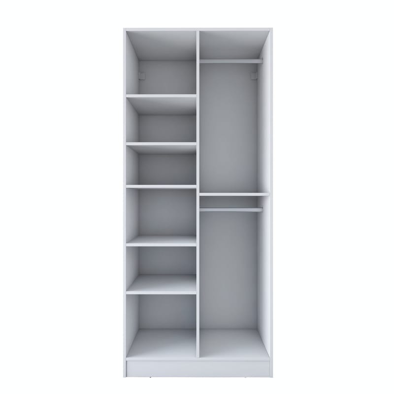 Sarnor Garderob 90x210x57,5 cm - Vit - Förvaring - Klädförvaring - Garderob & garderobssystem - Klädskåp & fristående garderob