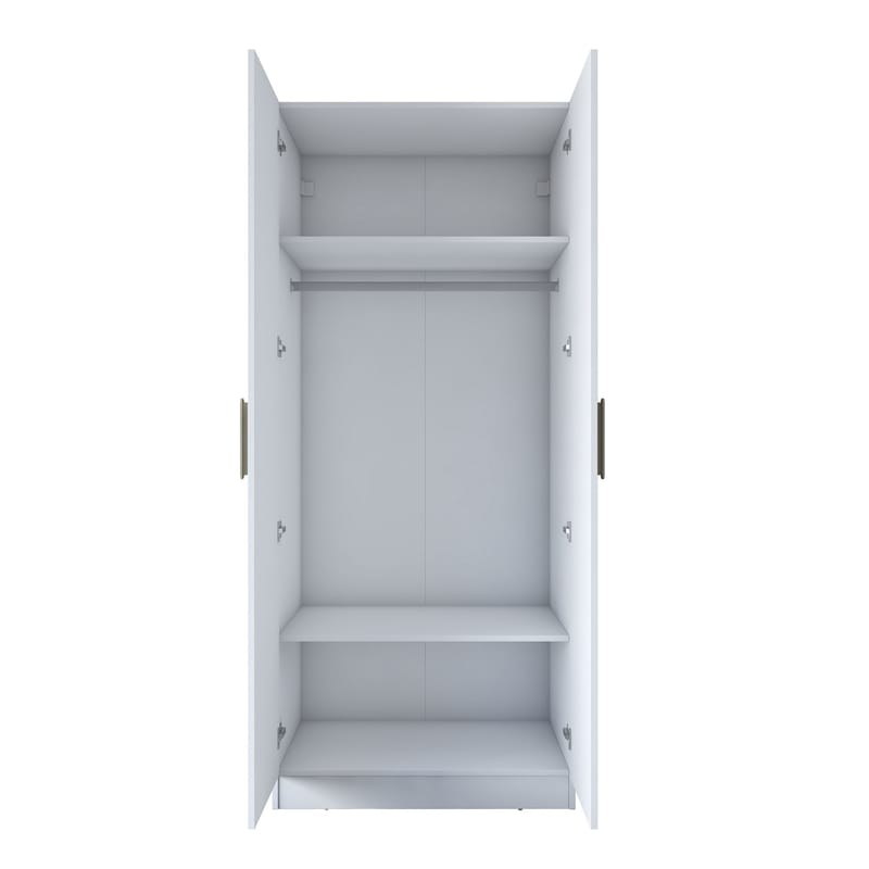 Sarnor Garderob 90x210x57,5 cm - Vit - Förvaring - Klädförvaring - Garderob & garderobssystem - Klädskåp & fristående garderob