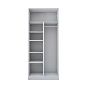 Sarnor Garderob 90x210x57,5 cm - Vit - Förvaring - Klädförvaring - Garderob & garderobssystem - Klädskåp & fristående garderob