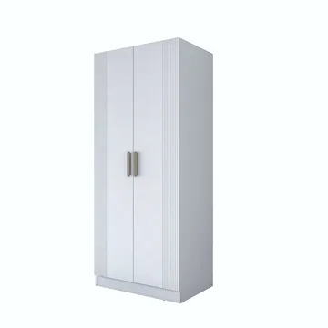 Sarnor Garderob 90x210x57,5 cm - Vit - Förvaring - Klädförvaring - Garderob & garderobssystem - Klädskåp & fristående garderob