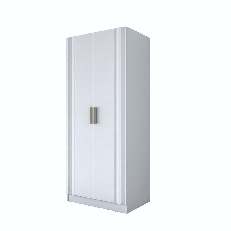 Sarnor Garderob 90x210x57,5 cm - Vit - Förvaring - Klädförvaring - Garderob & garderobssystem - Klädskåp & fristående garderob