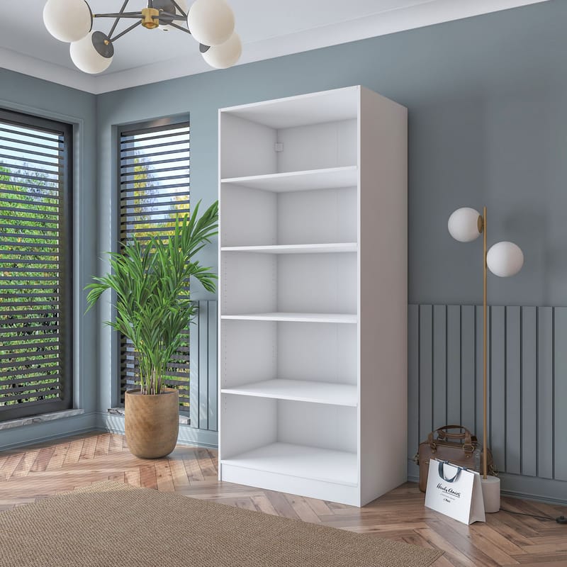 Sarnor Garderob 90x210x57,5 cm - Vit - Förvaring - Klädförvaring - Garderob & garderobssystem - Klädskåp & fristående garderob