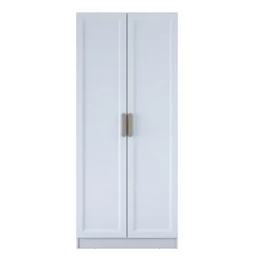 Sarnor Garderob 90x210x57,5 cm - Vit - Förvaring - Klädförvaring - Garderob & garderobssystem - Klädskåp & fristående garderob