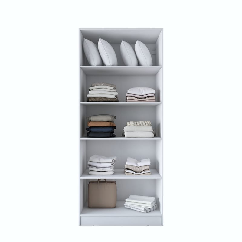 Sarnor Garderob 90x210x57,5 cm - Vit - Förvaring - Klädförvaring - Garderob & garderobssystem - Klädskåp & fristående garderob