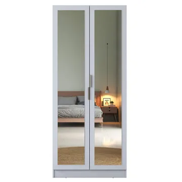 Sarnor Garderob 90x210x57,5 cm - Vit - Förvaring - Klädförvaring - Garderob & garderobssystem - Klädskåp & fristående garderob