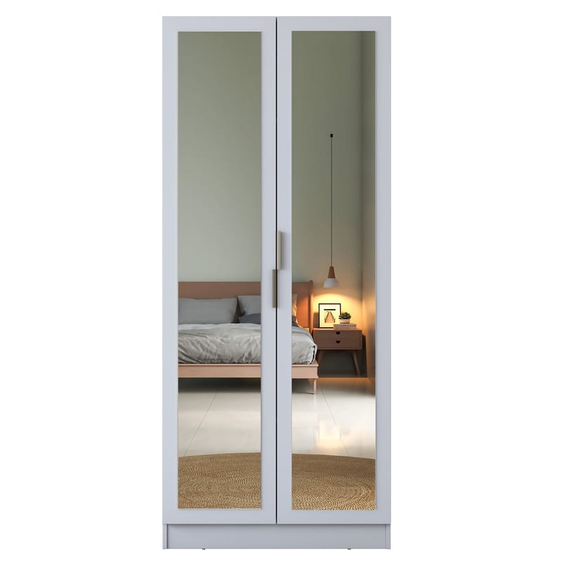 Sarnor Garderob 90x210x57,5 cm - Vit - Förvaring - Klädförvaring - Garderob & garderobssystem - Klädskåp & fristående garderob