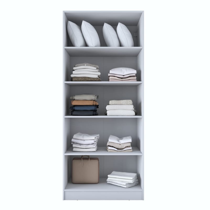 Sarnor Garderob 90x210x57,5 cm - Vit - Förvaring - Klädförvaring - Garderob & garderobssystem - Klädskåp & fristående garderob