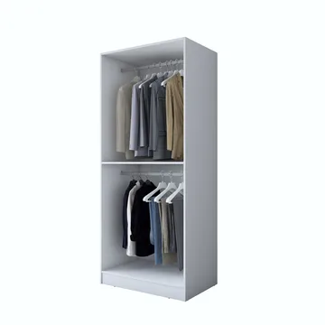 Sarnor Garderob 90x210x57,5 cm - Vit - Förvaring - Klädförvaring - Garderob & garderobssystem - Klädskåp & fristående garderob