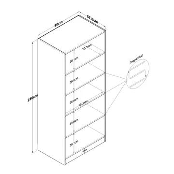 Sarnor Garderob 90x210x57,5 cm - Vit - Förvaring - Klädförvaring - Garderob & garderobssystem - Klädskåp & fristående garderob