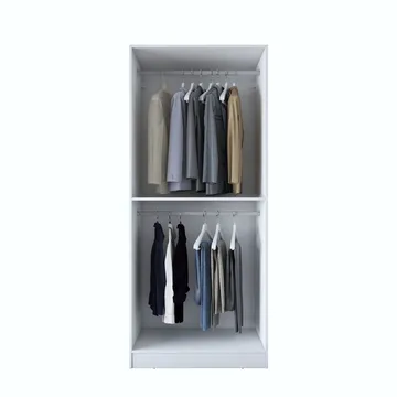 Sarnor Garderob 90x210x57,5 cm - Vit - Förvaring - Klädförvaring - Garderob & garderobssystem - Klädskåp & fristående garderob
