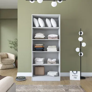 Sarnor Garderob 90x210x57,5 cm - Vit - Förvaring - Klädförvaring - Garderob & garderobssystem - Klädskåp & fristående garderob