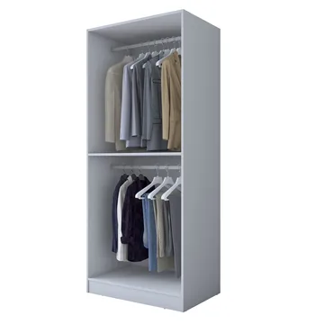 Sarnor Garderob 90x210x57,5 cm - Vit - Förvaring - Klädförvaring - Garderob & garderobssystem - Klädskåp & fristående garderob