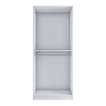 Sarnor Garderob 90x210x57,5 cm - Vit - Förvaring - Klädförvaring - Garderob & garderobssystem - Klädskåp & fristående garderob