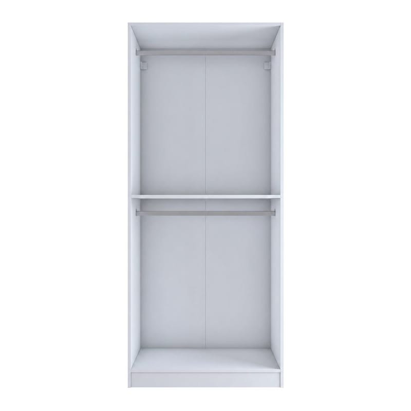 Sarnor Garderob 90x210x57,5 cm - Vit - Förvaring - Klädförvaring - Garderob & garderobssystem - Klädskåp & fristående garderob