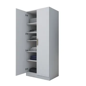 Sarnor Garderob 90x210x57,5 cm - Vit - Förvaring - Klädförvaring - Garderob & garderobssystem - Klädskåp & fristående garderob